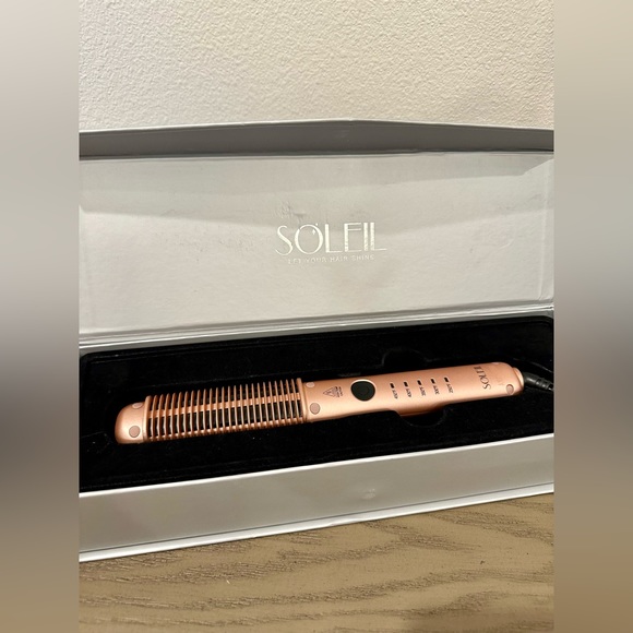 NIB Soleil Rose Gold Styling Comb Heat Brush - Picture 9 of 13